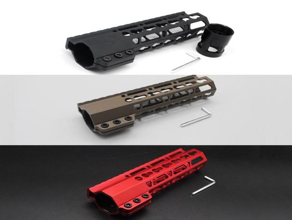 

7039039 blackredtan clamping slim ultralight keymod handguard float picatinny rail mount steel barrel nut 4436457