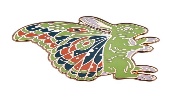 

butterfly wings bunny enamel pin green rabbit moth rabbits butterflies brooch beautiful fantasy dreamy animal badge3142305, Blue