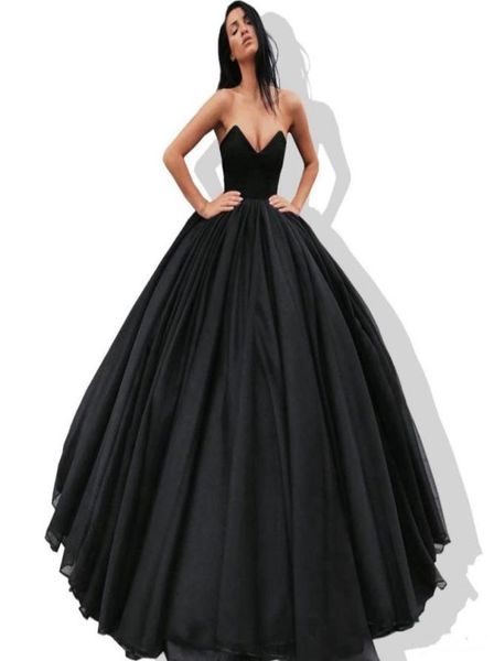 

elegant ball gown evening dresses v neck strapless tulle organza floor length backless prom dresses formal gowns lace up5370995, Black;red