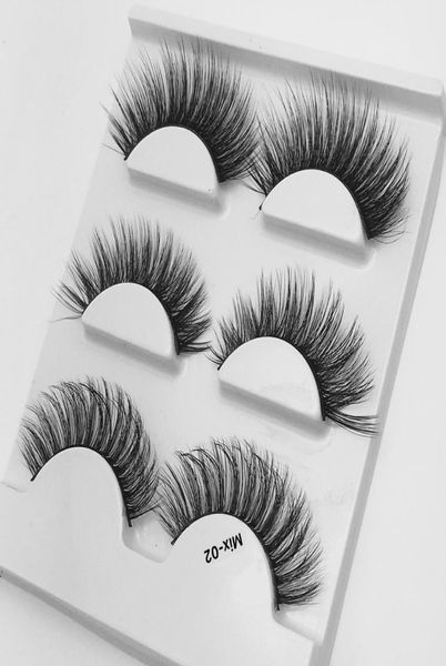 

mix styles 3 in 1 new styles thick long murtilayer daily makeup tools high grade synthetic lashes 3d false eyelashes9306561