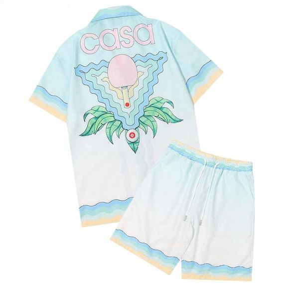 

sports jogging set men shirt men women cotton short hawaiian shirts, White;black