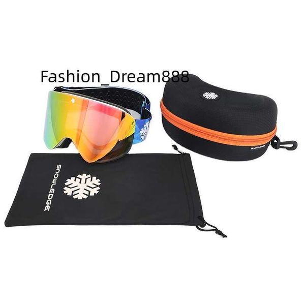 

snowledge custom google ski goggle snow goggles frameless, White;black
