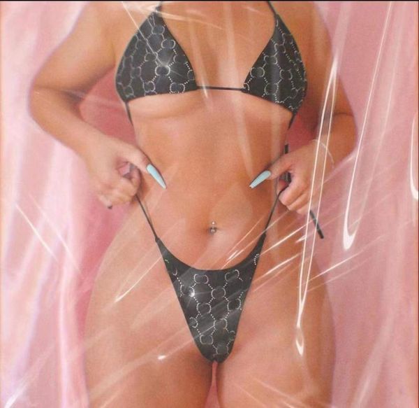 

new summer diamond swimsuits push up halter bathing suit rhinestone bikinis set women bikini swimwears 2 piece suit7852241