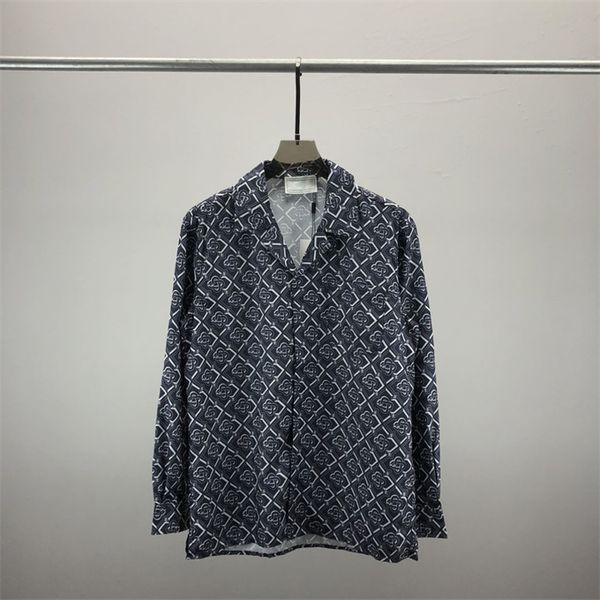 

men's casual shirts luxury floral print for men's autumn long sleeve slim asual shirt business social formal dress street party t, White;black
