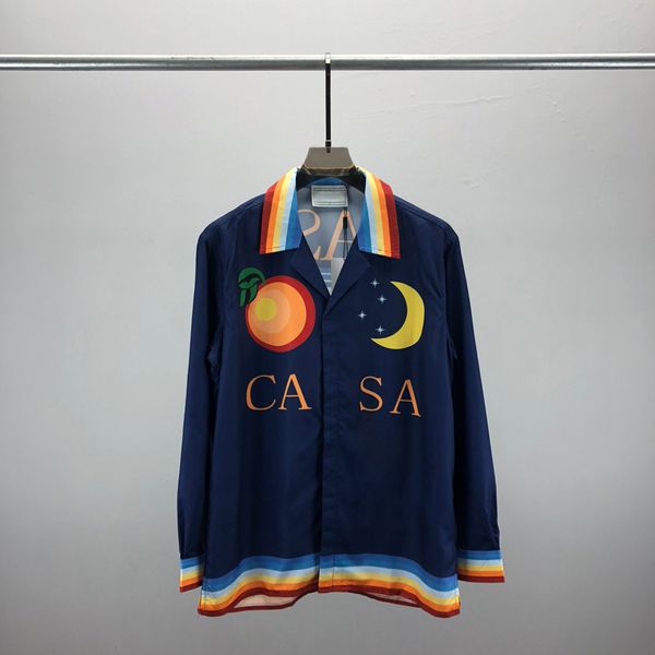 

casablanca 23ss table tennis club shirts fortune cat stadium long sleeve men designer shirt#020, White;black