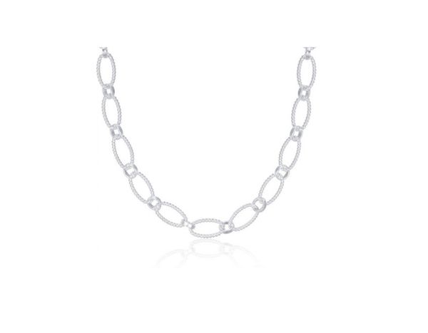 

authentic 925 sterling silver hollow circle choker necklaces geometric twist combination chunky statement necklace for women men, Golden;silver