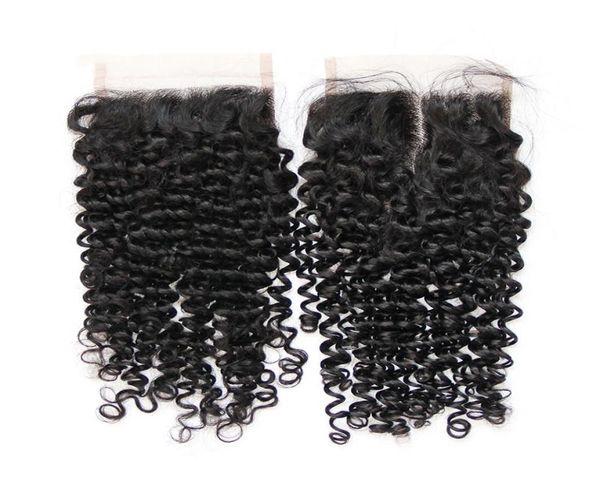 

mongolian culry virgin hair lace closure middle part mongolian virgin human hair closure 4x4 size natural color lace clos5671878, Black;brown