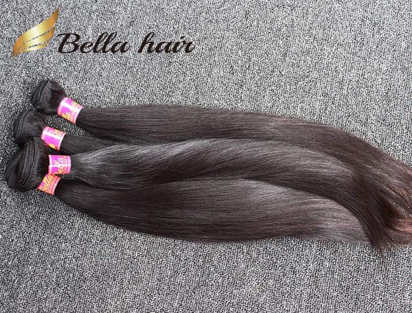 

830inch hair extensions natural color indian straight weaves 4 bundles unprocessed weft1857176, Black
