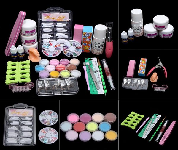 

acrylic nail art kit acrylic powder shiny glitter false nail tips nail art decorations tools set6080547