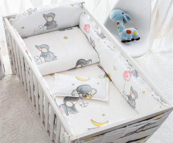 

69pcs elephant baby bedding set cotton bedroom decor baby girl boy crib bed linens bed bumper 120x60120x70cm 2205263641786