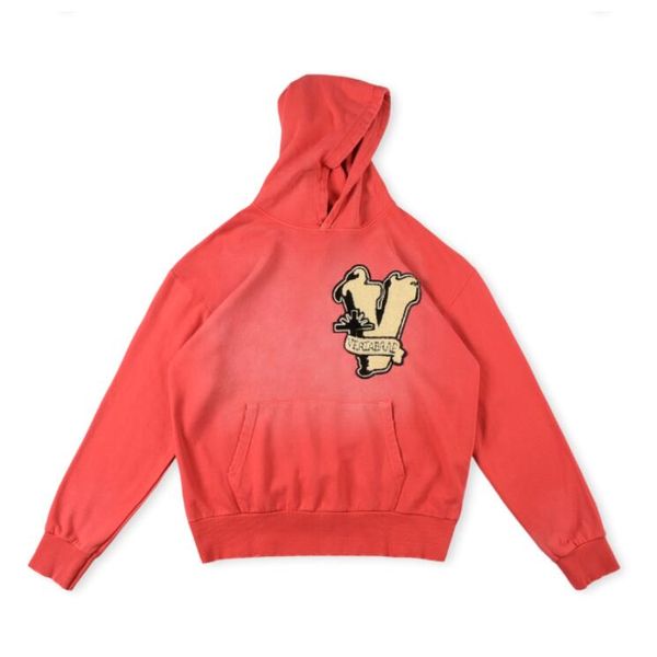 

23ss men women embroidered wash vintage cotton hoodies, Black;brown