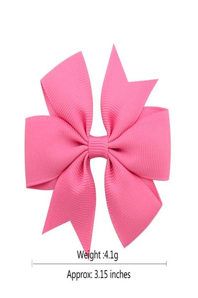 

ins 40 colors 3 inches kids girls solid bow hairclip colorful ribbon clip baby hair accessories8630003, Slivery;white
