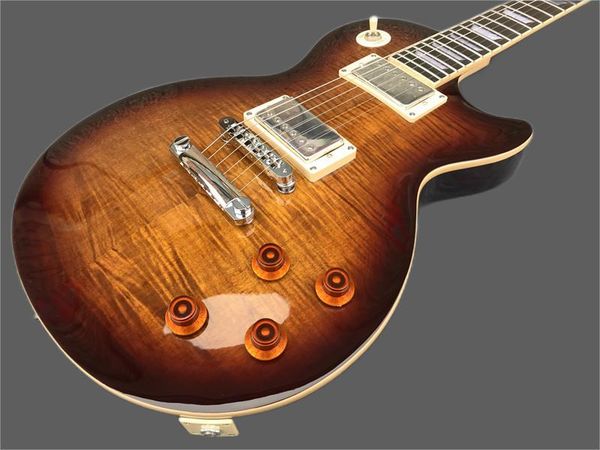 

lp electric guitar, mahogany body, maple flame rose wood fingerboard guitar, cust