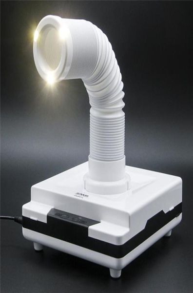 

nd001 60w nail dust collector 4500rpm vacuum cleaner for manicures suction dust cleaner retractable elbow nail dust collector4297921, Silver