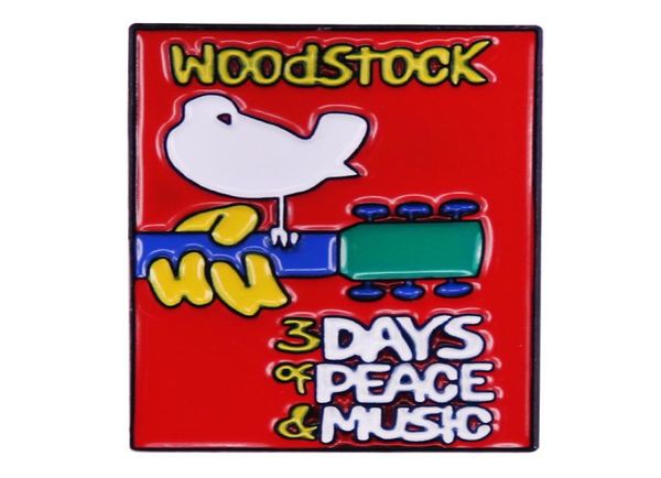 

music festival the woodstocks 3 days of peace brooch enamel pin brooches metal badges lapel pins jewelry accessories gifts4213252, Blue