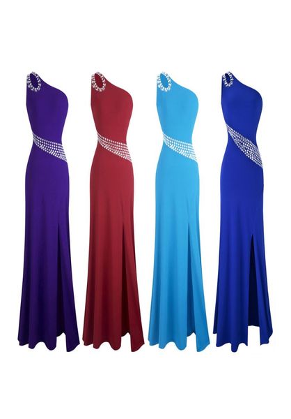 

angel fashions women single shoulder beaded furcal intermingle yarn full length party gowns prom dresses ball gown party dresses 02557728, Black
