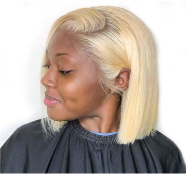 

13x1 4x4 13x4 613 bob wig brazilian remy straight lace front human hair lace frontal wigs for women8575626, Black;brown