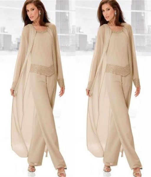 

3pcs stylish mother of the bride chiffon pants suits 2016 formal bridal women outfit mother of the groom pant suits vestidos de fi2408772, Black;red