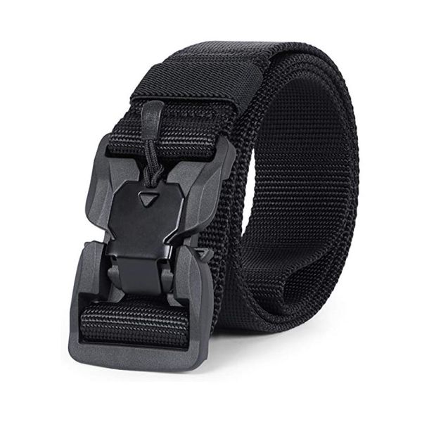 

tactical quick release magnetic buckle belt soft genuine nylon men039s and women039s sports accessories4289471, Black;green