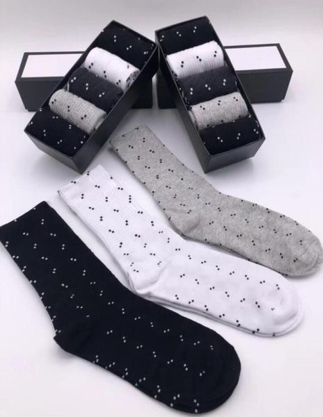 

21ss luxur socks for mens and womens sport crew sock 100 cotton whole couple 5 pairs with box1702895, Black