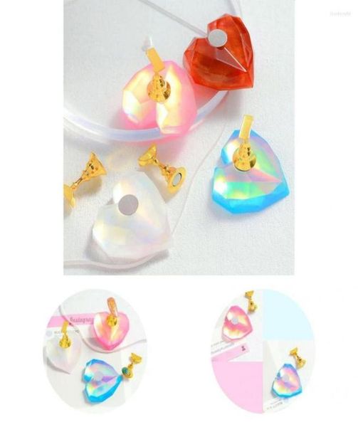 

false nails practical heart shape crystal tips practice training display stand stable fine workmanship manicure holder5919943, Red;gold
