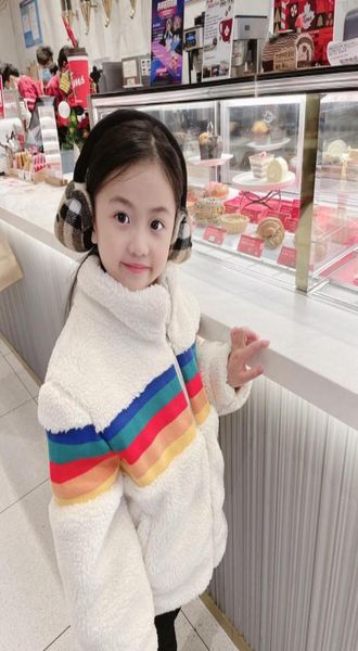 

autumn winter girls boys plush coats kids soft turtleneck outwear keep warm children039s coral fleece zipper jacke1239854, Blue;gray