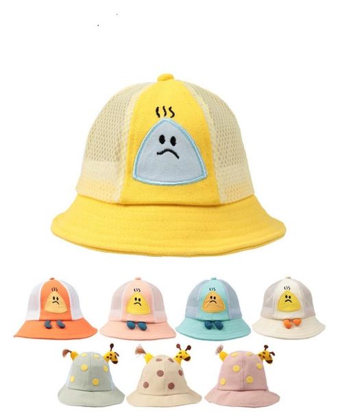 

dhl cartoon sun hats adjustable summer kids cap for boys travel beach swim accessories children hat by air119340555, Yellow