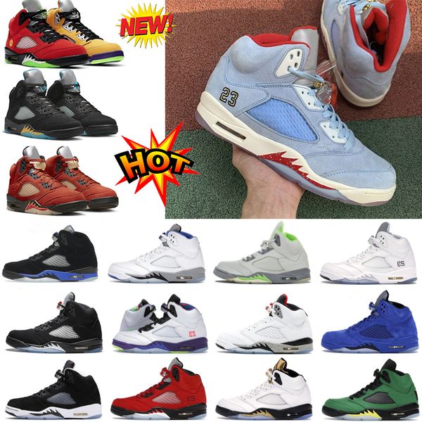 

5 basketball shoes for men women 5s craft aqua concord unc green bean racer blue bird oreo metallic raging fire red we the jade horizon mens