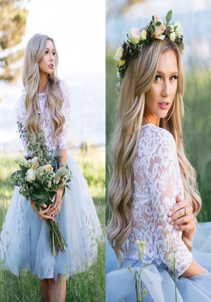 

charming aline tulle homecoming dresses jewel neck 12 long sleeve two piece party prom dress saudi arabia knee length cockt6916920, Black