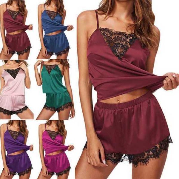 

home pajamas two-piece lace lingerie set 631, Black;red