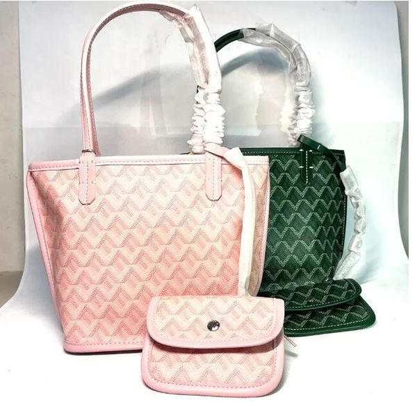 

new fashion luxurys designers goya tote bag womens men wallets wholesale double sided shopping totes hangbag pochette hobo leather shoulder