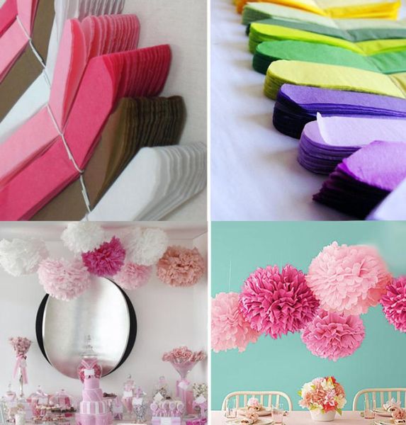 

812 inch 14multi colors wedding paper flowers ceremony decorations for paper poms wedding birthday valentine039s day giant cra6564845