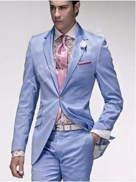 

handsome two buttons groomsmen notch lapel groom tuxedos men suits weddingpromdinner man blazer jacket pants tie b1857458688, Black;gray