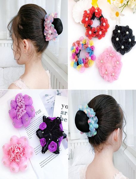 

girls colorful nylon small elastic hair bands children ponytail holder scrunchie headband kids hair accessories 00228703640, Slivery;white