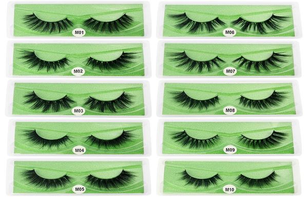 

m series eyelashes natural long 3d mink lashes hand made false eyelashes full strip lashes makeup fake eyelashes 70 pairs dhl5451175