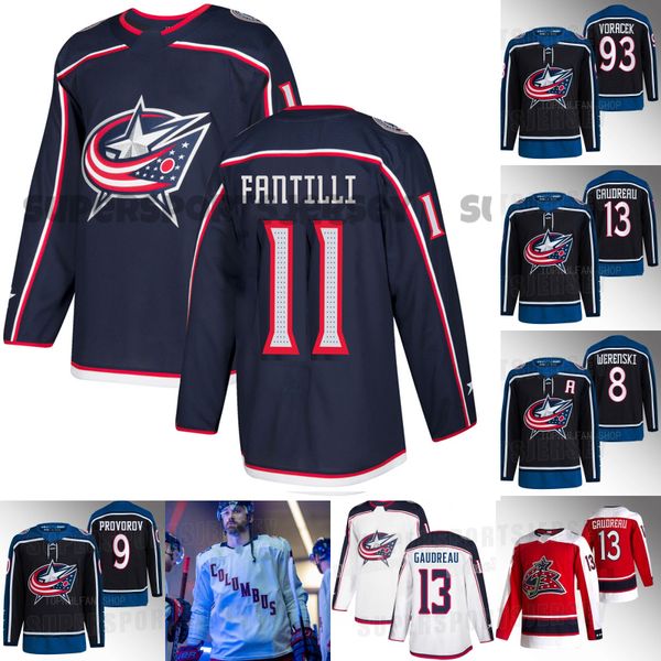 

11 adam fantilli blue jackets cbj hockey jerseys 9 ivan provorov gustav nyquisti jakub voracek johnny gaudreau patrik laine zach werenski ma, Black;red