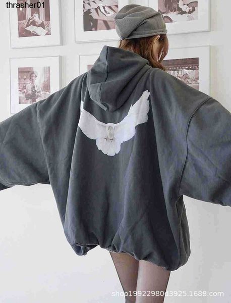 

men's hoodies designer sweatshirts kanyess dove sweater hooded loose casual fashion hoodie, Black