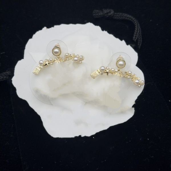 

20 models fashion stud earrings woman luxury designer channel earring multi colors c letter jewelry women ccity wedding gifts kx17i, Golden