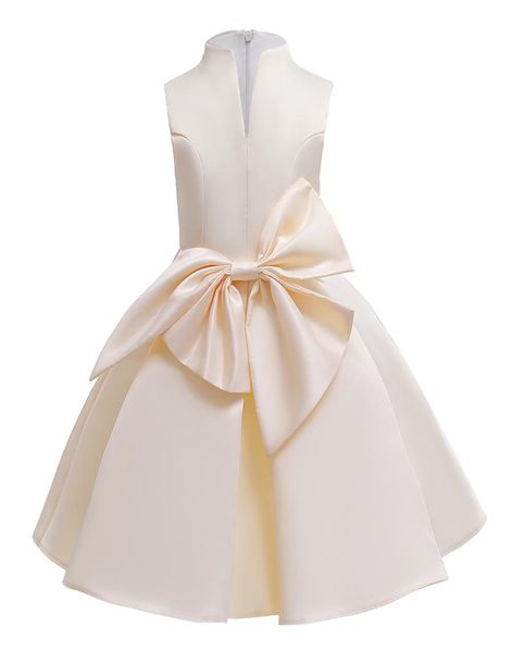 

elegant girls turtleneck deep v designer dresses 210 years old bowknot ball gown pageant evening fancy princess dress solid colo8110616, Red;yellow
