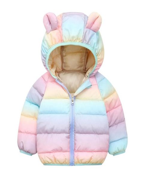 

down coat toddler baby girls boys hooded parkas kids outdoor colorful candy color jacket thick warm windproof winter girl clothing9669651, Blue;gray