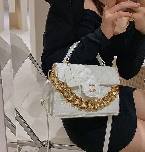 

classic women bags shoulder bag with handle diamond chain hobo handbags square black oblique cross lady tote crossbody messenger purse 23*8*, Black;red