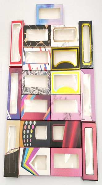 

new 10pcslot packing box for eyelash package paper box color carton with tray 25mm eyelashes diy custom logo flash packing box7120057