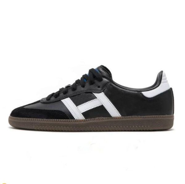 

designer sneakers luxury shoes gazelle men shoes printed alphabet casual shoe embroidery fashion retro fluff upper rubber sneaker luxury lea, Black