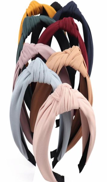 

solid knotted headband hairband for women lady bow hair hoop hair accessories headwear girl headband 9 colors9110801, Slivery;white