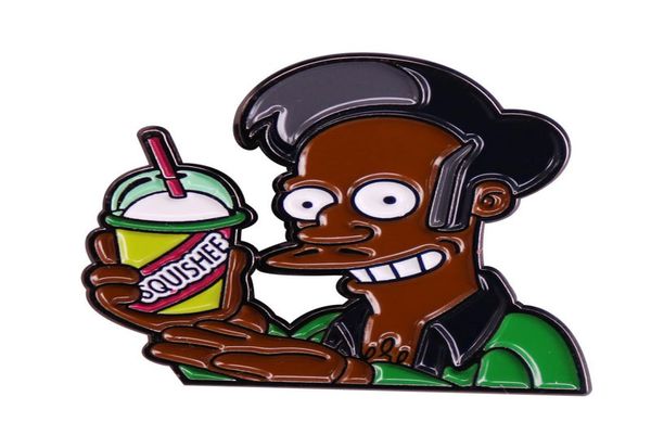 

cartoon drink man brooch badge anime pin badge01234563005460, Blue