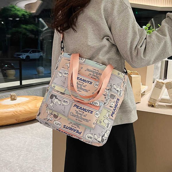 

simple and large capacity canvas bag women's fashion brand leisure student classroom bag handbag single shoulder bag crossbody bag