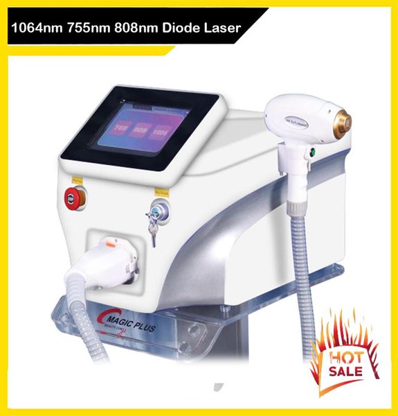 

755nm 808nm 1064nm diode laser hair remover 3 wavelengths painless permanent machine spa salon beauty device7265363, Black