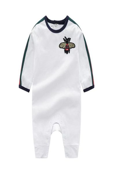 

retail newborn baby embroidery cotton romper 02y rompers toddle baby bodysuit children onepiece onesies jumpsuits climbing cloth2679686, White