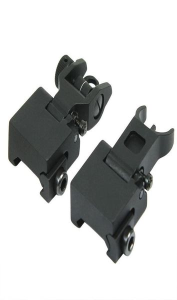 

10 sets tactical aluminum flip up iron front and rear sights combo set fit for 20mm picatinny weaver rails3272131