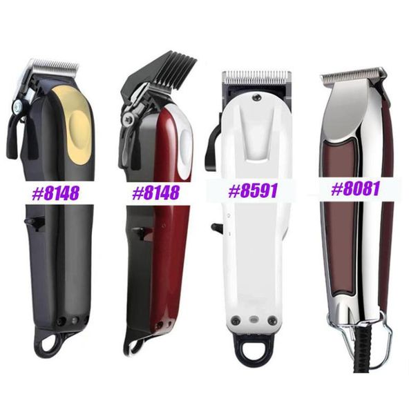 

8148 8081 8504 8591 magic metal hair clipper electric razor men steel head shaver trimmer gold red eu uk us plug6893586